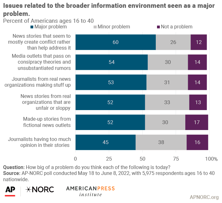 Issues related to the broader information environment seen as a major problem
