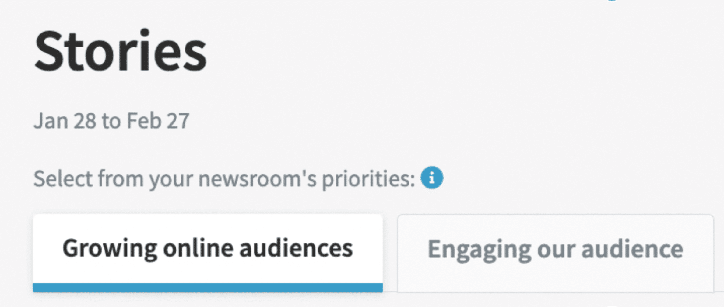 Metrics for News: Newsroom priorities